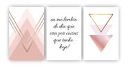 Kit 3 quadros decorativo oração motivacional sala quarto mdf