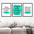 Kit 3 Quadros Decorativos Coragem para Acreditar ul