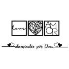 Kit 3 quadros + frase personalizada - mdf 3mm preto