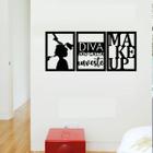 Quadros Salão Beleza Diva Motivação Frases 3 Peças 20x28cm