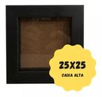 Kit 3 Quadros Moldura Caixa Alta 25x25 Branco Com Vidro