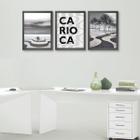 Kit 3 Quadros Rio De Janeiro - Copacabana 24x18cm