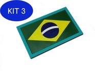 Kit 3 Quebra Cabeça Bandeira Do Brasil - 9 Peças