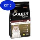 Kit 3 Ração Golden Gato Adulto Castrado - Carne - 3kg