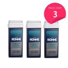 Kit 3 Refil Cera Depilatória Depil Homme Maculino Deo 100g