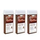 Kit 3 Refil Ceras Depiladora Refil Roll On Depilação Depilflax Chocolate 100g