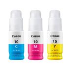 Kit 3 refil de tinta canon gi10 color p/g7010/g6010