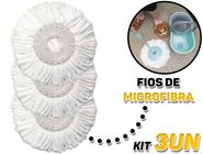 Kit 3 Refis P/ Mop Giratório Limpeza Prática Cor Branco Mor 008299