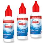 Kit 3 Refis Reagentes Fenol Vermelho para Medir Ph da Piscina 23 Ml Hidroall