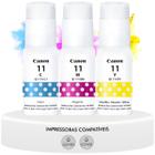 Kit 3 Refis Tintas Gi11 Coloridas Originais Canon P/ Impressoras G2160 G3160