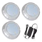 Kit 3 Refletor Hiper Led 6W Azul Policarbonato + Fonte 2A