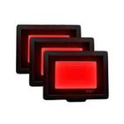 Kit 3 Refletor Led Holofote 300w Vermelho A Prova D'Agua Bivolt de Alta Potência Para Decoração Eventos Jardins Hoteis e Lojas