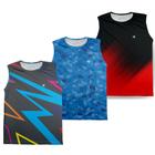 Kit 3 Regata Camisa Masculina Beach Tennis Esportiva Dry Camiseta Ante odor Absorção do suor - Efect