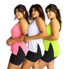 Kit 3 Regata Feminina Sobre Legging tapa Bumbum Academia Fitnesse Treino