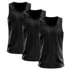 Kit 3 Regatas Dry Fit Lisa Básica Proteção Solar UV Térmica Camisa Camiseta Treino Academia Ciclismo