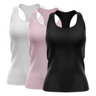 Kit 3 Regatas Nadador Feminina Blusa Dry Academia Camiseta Camisa Treino