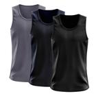 Kit 3 Regatas Nadador Masculina Blusa Dry Academia Camiseta Camisa Treino - Via Basic