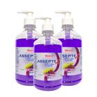 Kit 3 Sabonete Líquido Asseptex Vinho Rhenuks 500ml