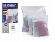 Kit 3 sacos protetor para lavar roupas bag limp tamanho p - m - g