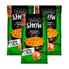 Kit 3 Salgadinho Aperitivo Plinc Show Sabor Cebola e Salsa 50g