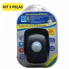 Kit 3 sensor presenca externo p/tempo c/fotoc 180g qa26 qualitronix