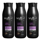 Kit 3 Shampoo Cabelos Lisos Anti Frizz Liso Profundo 350ml Vult