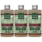 Kit 3 Shampoo Low Poo Boni Natural Argan e Linhaça