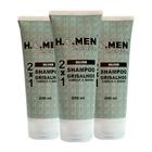 Kit 3 Shampoo Masculino 21 Cabelos Grisalhos 200ml Silver Amarelados Barba H.O.Men Master