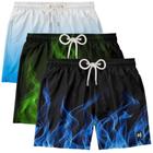 kit 3 Short Banho Masculino Bermuda Surf Treino Boardshort Praia Verão Moda Fitness Tactel