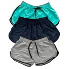 Kit 3 Short Tactel Feminino Liso Verão Bermuda Moda Praia