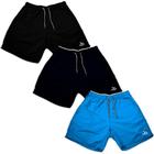 Kit 3 Shorts Básico Masculino Verão Moda Liso Neutro Moda