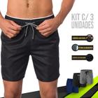 Kit 3 Shorts Bermudas Academia Treino Corrida Masculina TACTEL GROSSO ELITE 500