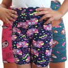 Kit 3 Shorts Infantil Menina Estampadas Tendência Bermudinha