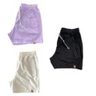 Kit 3 Shorts Mauricinho Fio Tinto Linho 3 Bolsos