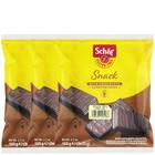 Kit 3 Snack Waffer Schar com Cobertura de Chocolate 105g