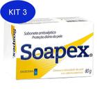 Kit 3 Soapex Sabonete Antisséptico Proteção Diária 80g