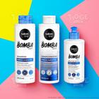 Kit 3 SOS Bomba Crescimento Cabelos Ondulados Cacheados Crespos Shampoo + Condicionador + Creme Pentear