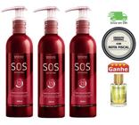 Kit 3 SOS Extreme 240ml Borabella Para Cabelos Danificados