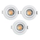 Kit 3 Spot Led Direcionável 7w Redondo Branco Frio Galaxy