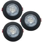 Kit 3 Spots Led Authentic Embutir Redondo 5w 400 Lumens Luz Amarela Avant