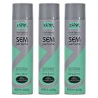 Kit 3 Spray Fixa Forte Penteado Cabelo S/ Perfume Aspa 400ml