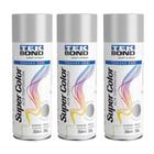 Kit 3 Spray Uso Geral Prata Metálico Tekbond 350ml