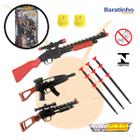 Kit Lança Dardos 3 Arminhas Brinquedo + Algemas + Alvos Lançador  Metralhadora Infantil Pistola Divertido Nerf