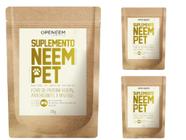 Kit 3 Suplemento Neem Pet Vegano Anti Tártaro 100% Natural Para Cães e Gatos Rico em Vitaminas - Preserva Mundi / Openeem