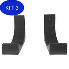 Kit 3 Suporte De Parede Para Skate Longboard Preto