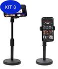 Kit 3 Suporte Tripé Celular Smartphone Mesa Portátil Selfie 360º