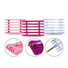 Kit 3 Suportes Acrílico Para 5 Pincéis Formato Apoiador Manicure Make Multicolor