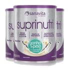 Kit 3 Suprinutri ganho de peso Sanavita baunilha 400g