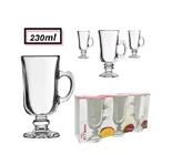 KIT 3 Taça Vidro Xícara Dolce Gusto Café Capuccino 230ML