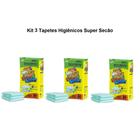 Kit 3 Tapete Higiênico Sanitário Canino Pet Super Secão 30Un - super secao